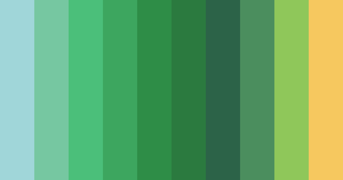 Download blue green yellow burst color palette PNG image (landscape)