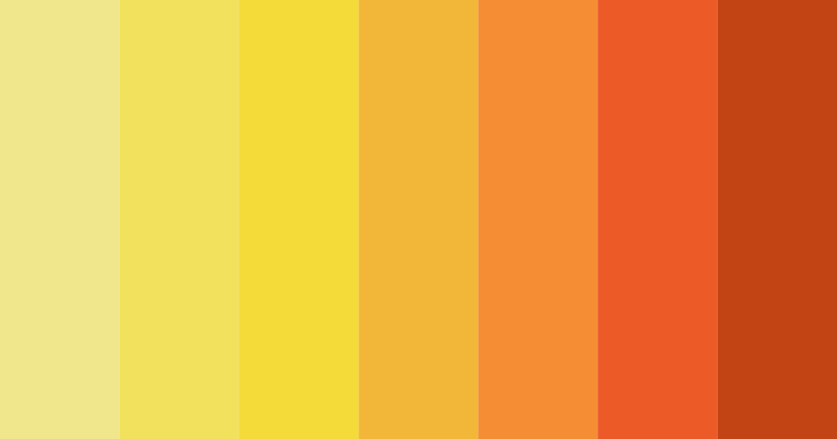 Download vibrant yellow color palette PNG image (landscape)