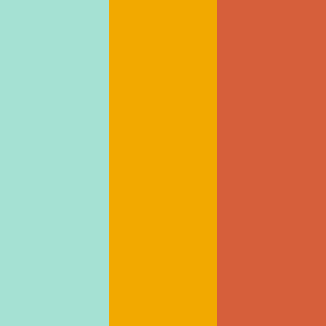 Download mint green and orange delight color palette PNG image (square)