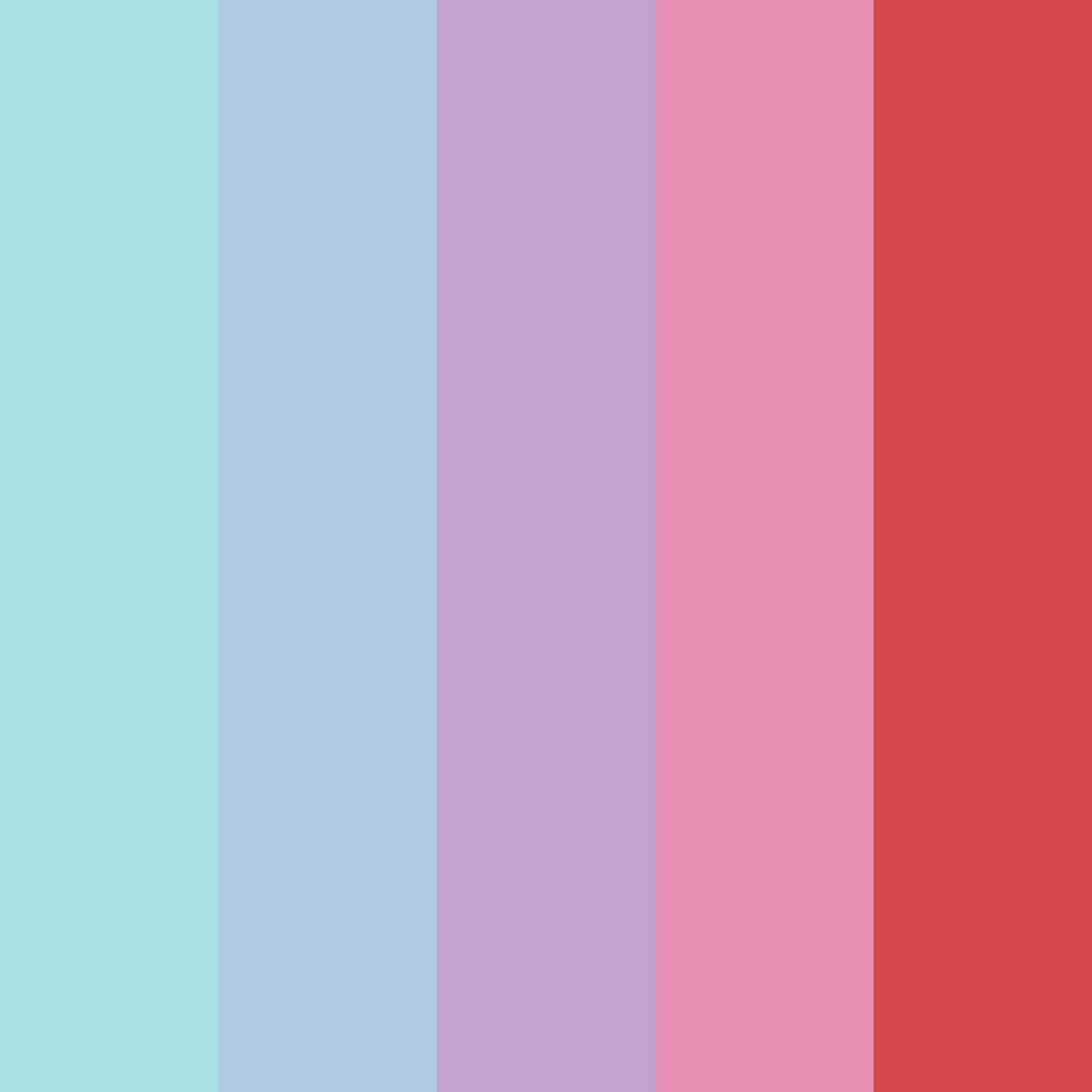 Download whimsical dreamscape color palette PNG image (square)