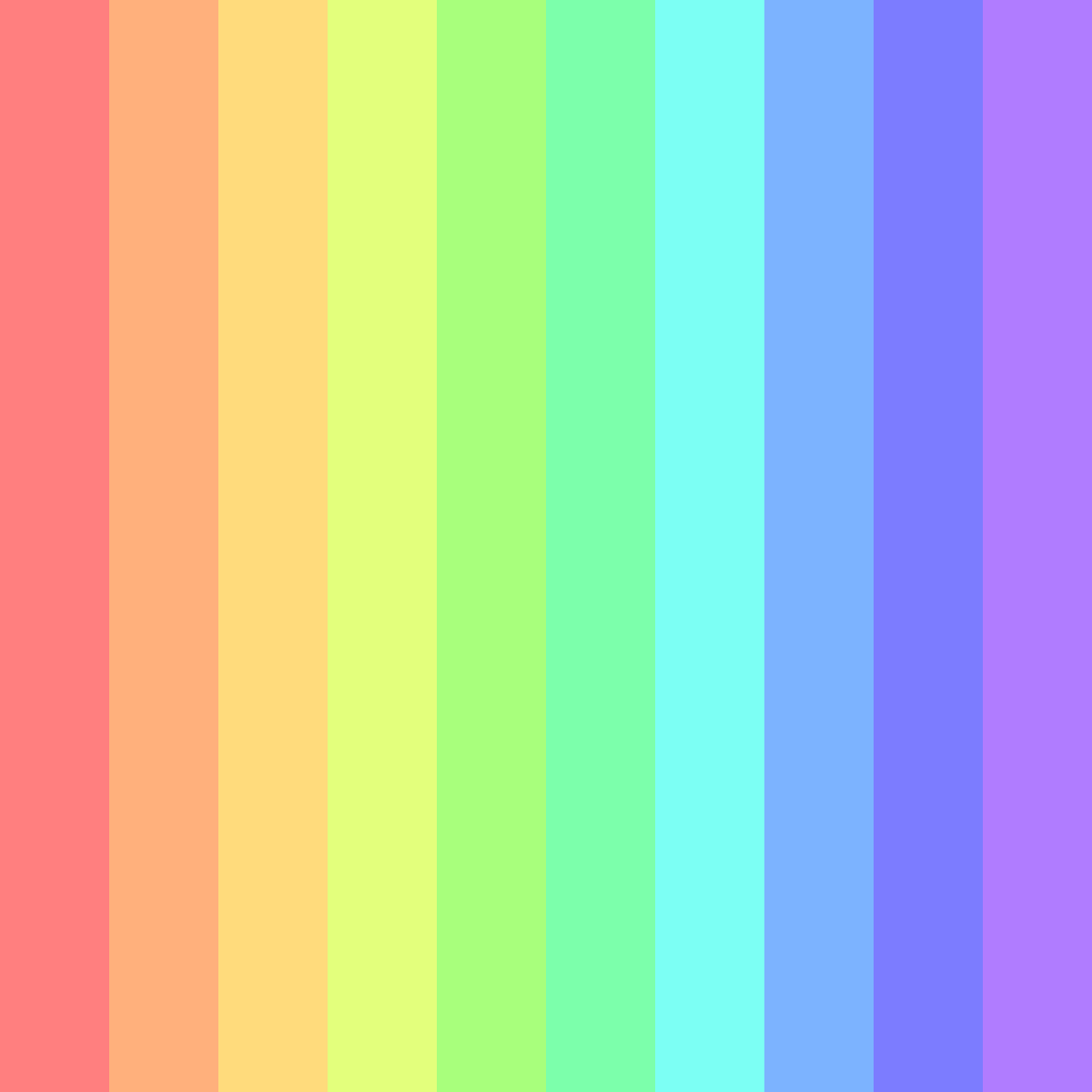 Download colorful rainbow color palette PNG image (square)