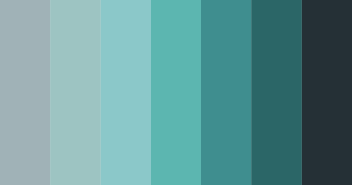 Download teal ocean color palette PNG image (landscape)