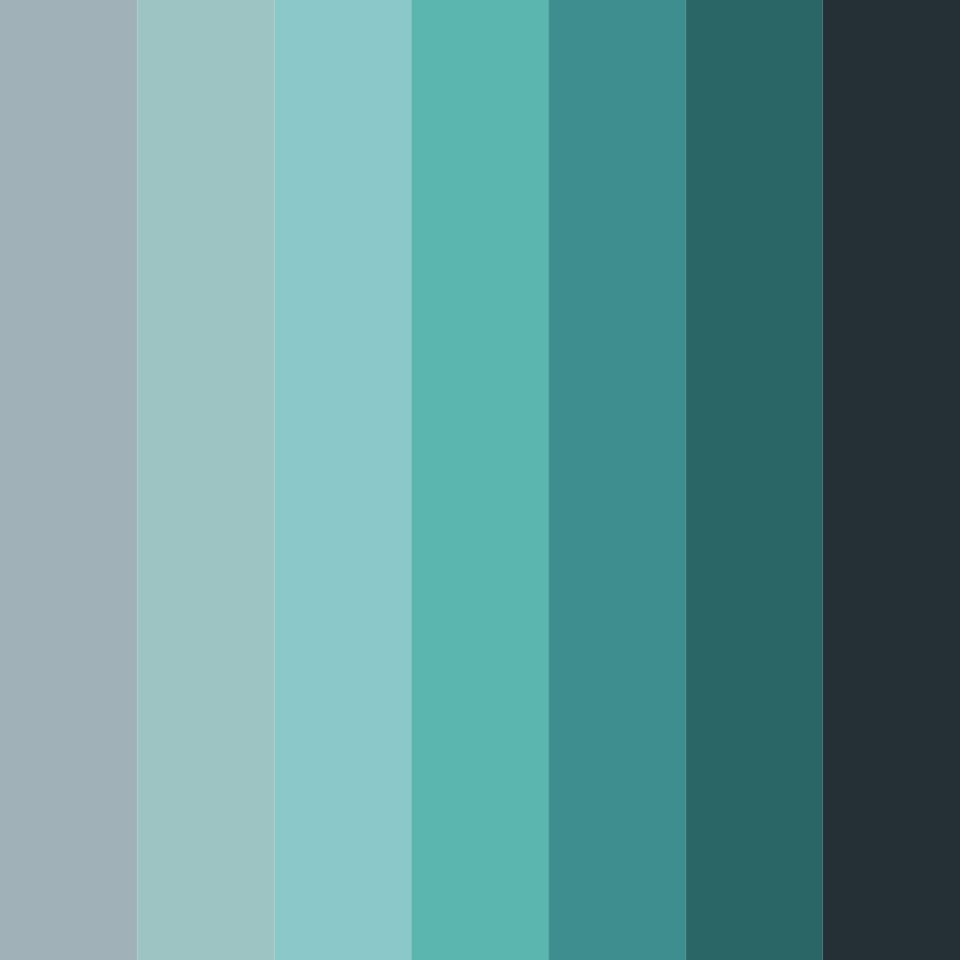 Download teal ocean color palette PNG image (square)