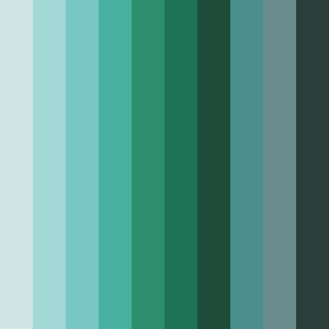 Download emerald cascade color palette PNG image (square)