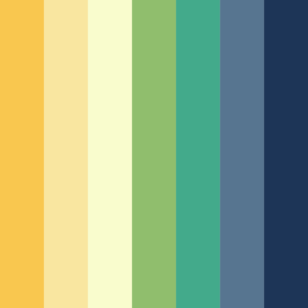 Download shades of yellow and green color palette PNG image (square)