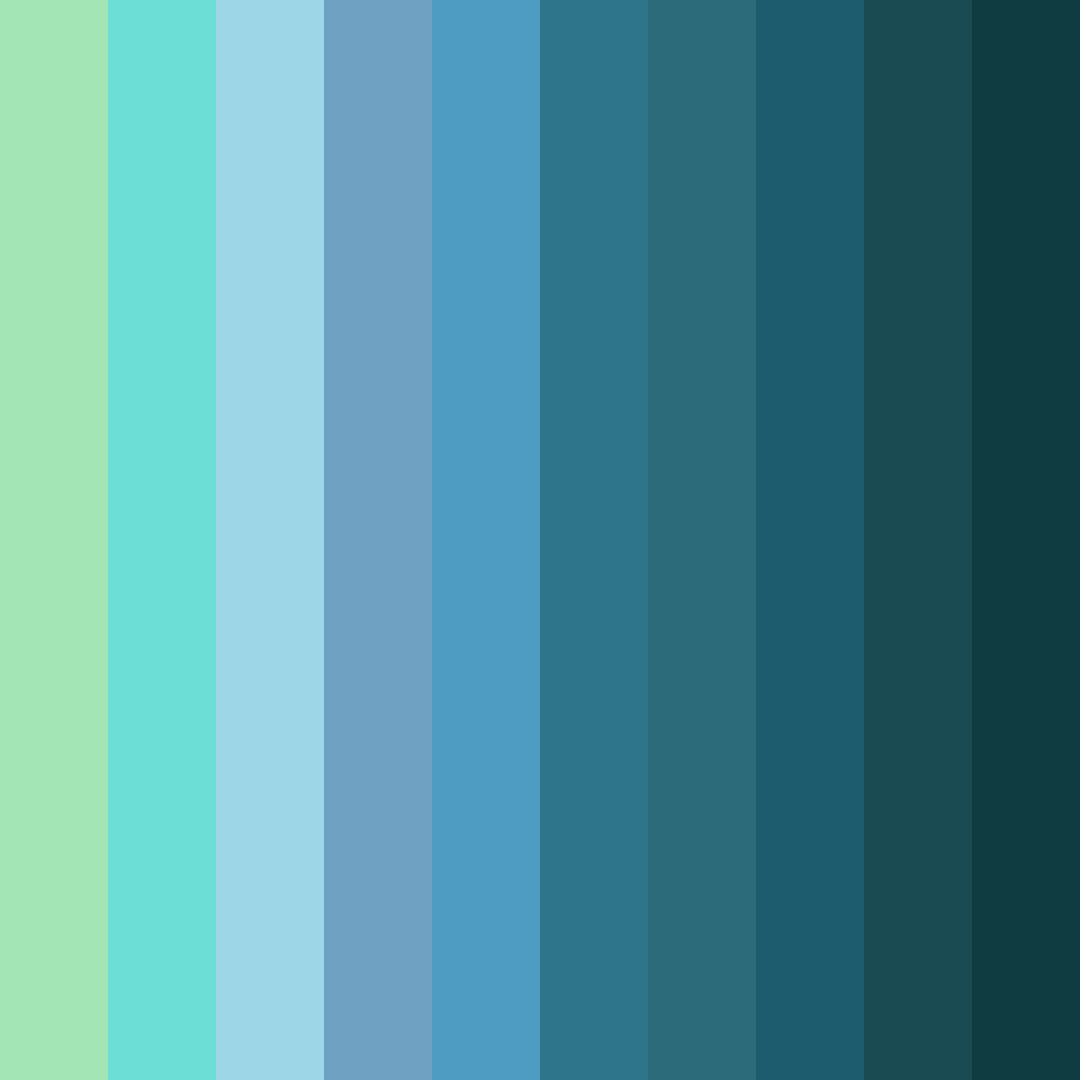 Download aqua serenity color palette PNG image (square)