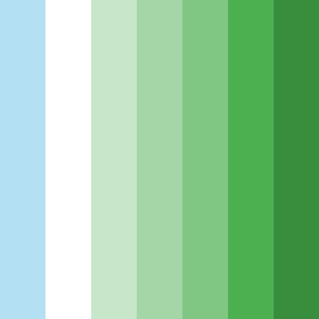 Download shades of blue and green color palette PNG image (square)