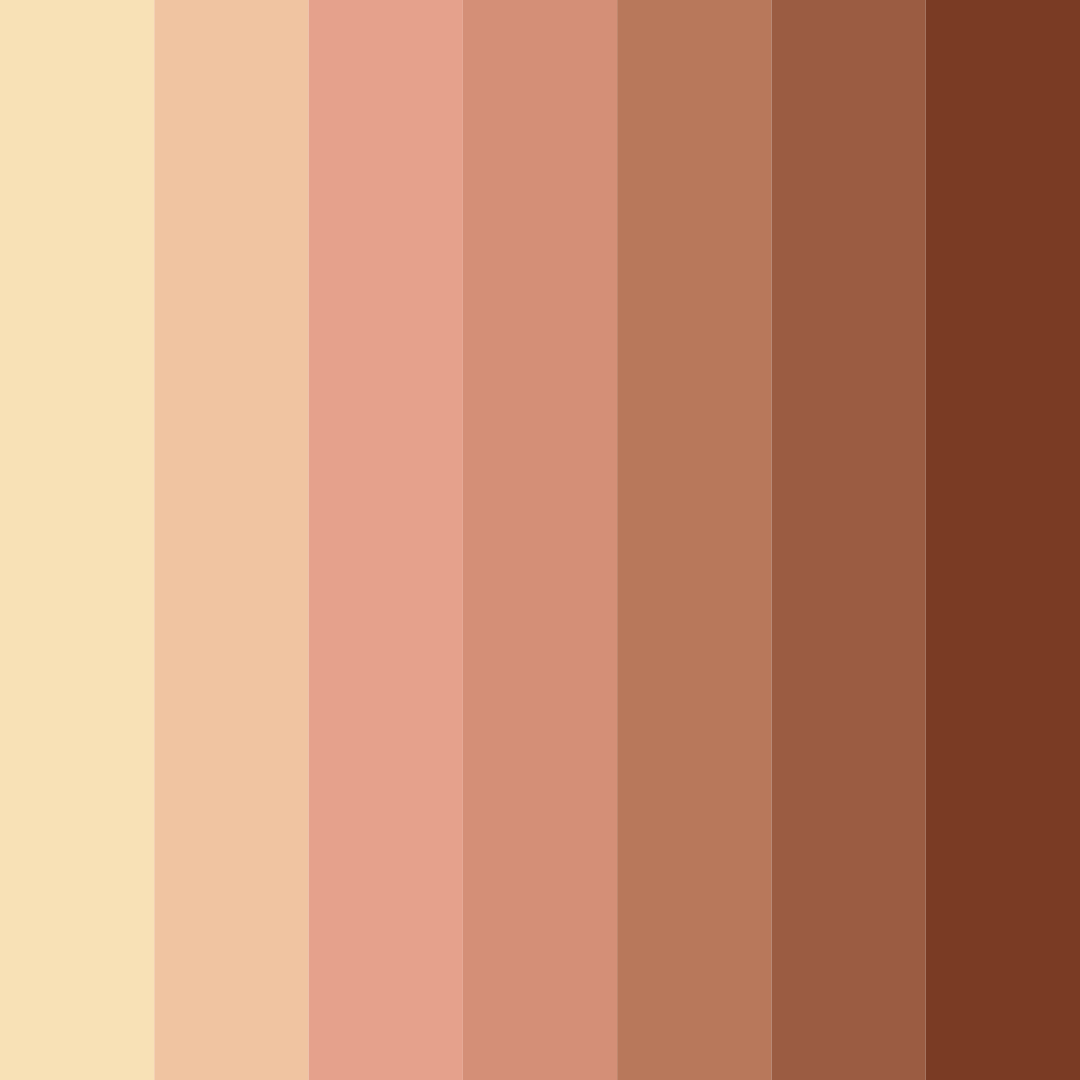 Download warm brown color palette PNG image (square)