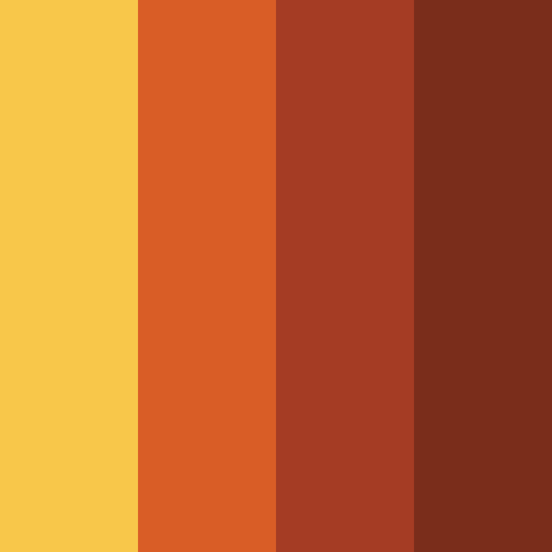 Download fiery orange color palette PNG image (square)