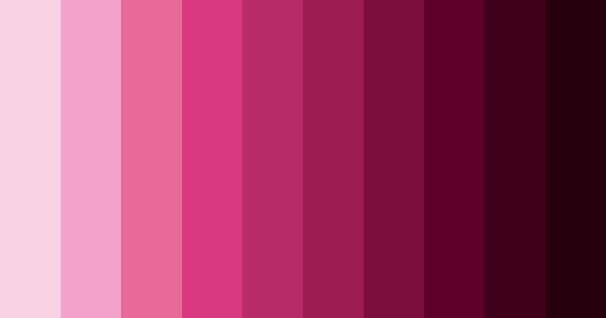 Download dark pink shades color palette PNG image (landscape)