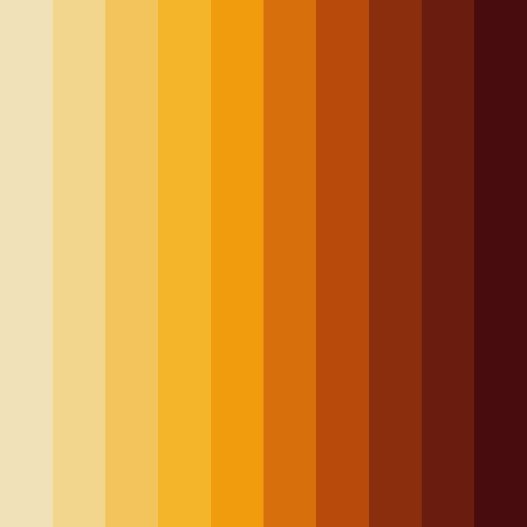 Download shades of yellow color palette PNG image (square)