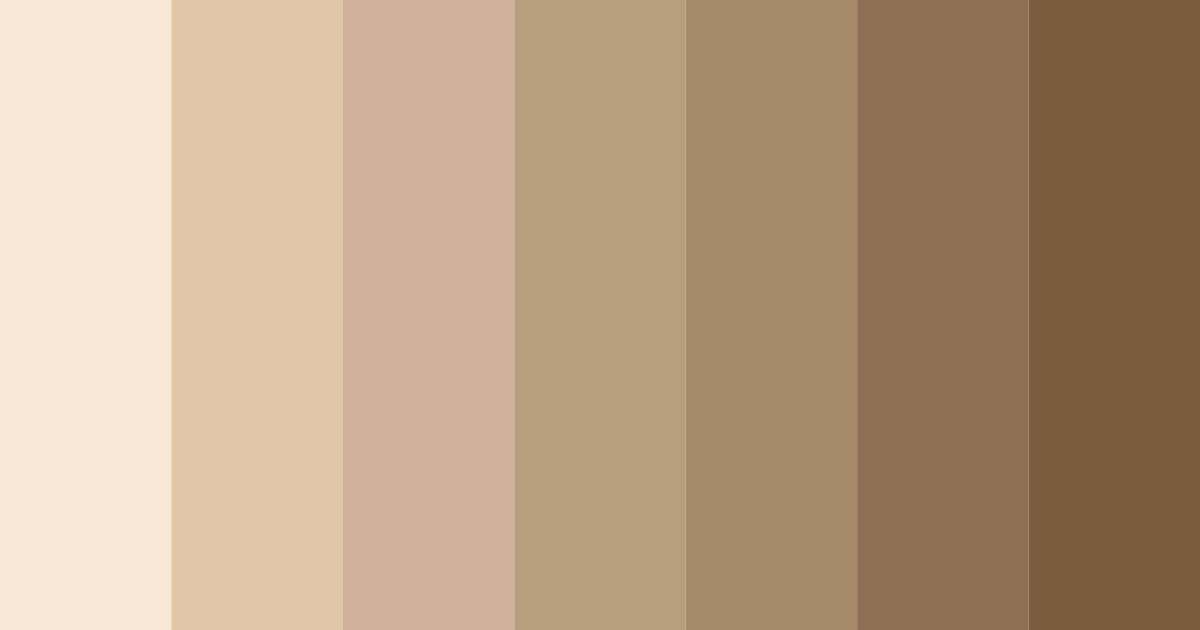 Download champagne shades color palette PNG image (landscape)