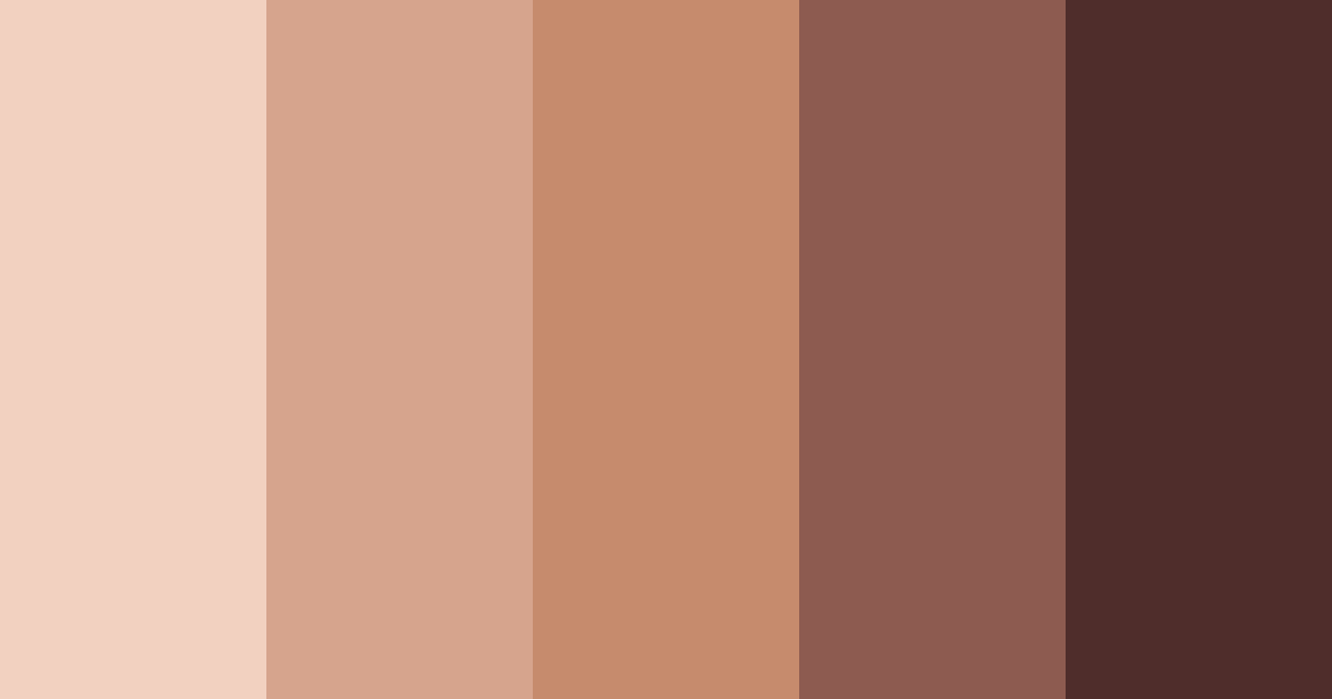 Download shades of brown color palette PNG image (landscape)
