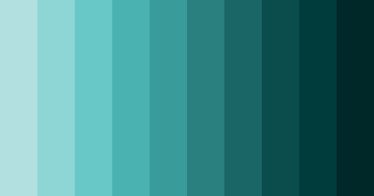 Download tropical teal tranquility color palette PNG image (landscape)