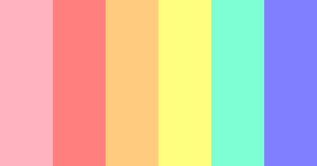 Download colorful rainbow color palette PNG image (landscape)