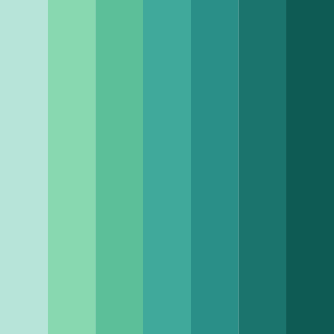 Download emerald tide color palette PNG image (square)