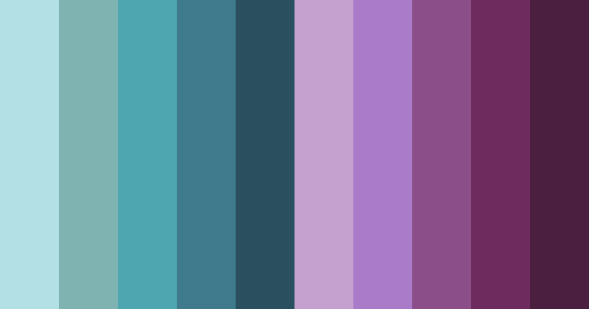 Download teal purple dream color palette PNG image (landscape)