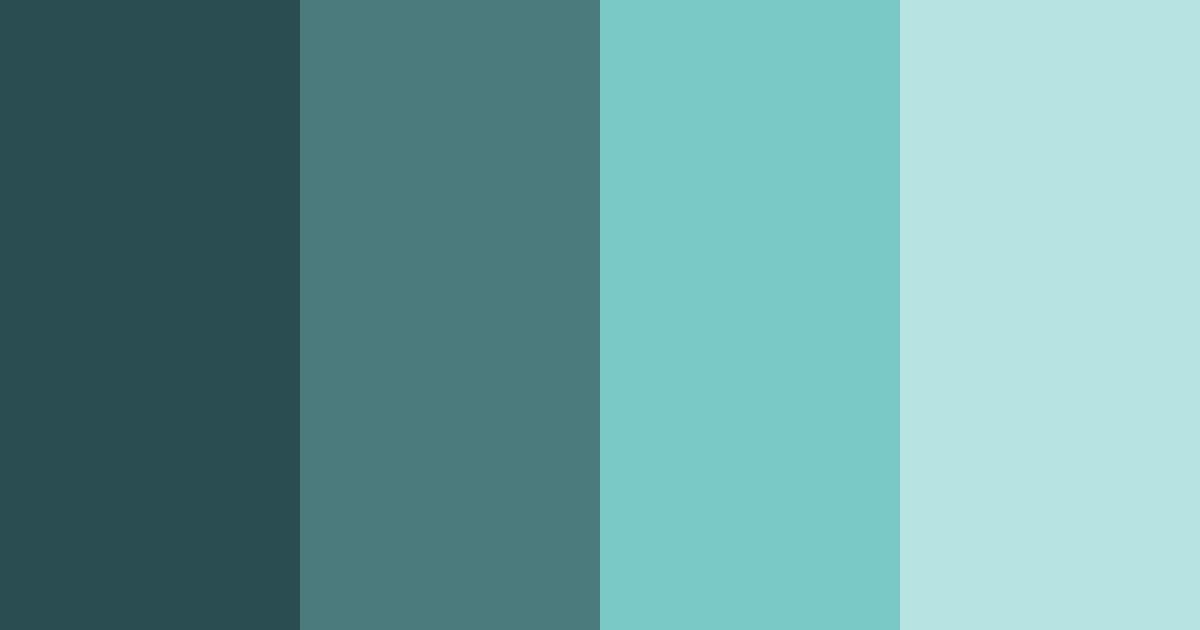 Download teal shades color palette PNG image (landscape)