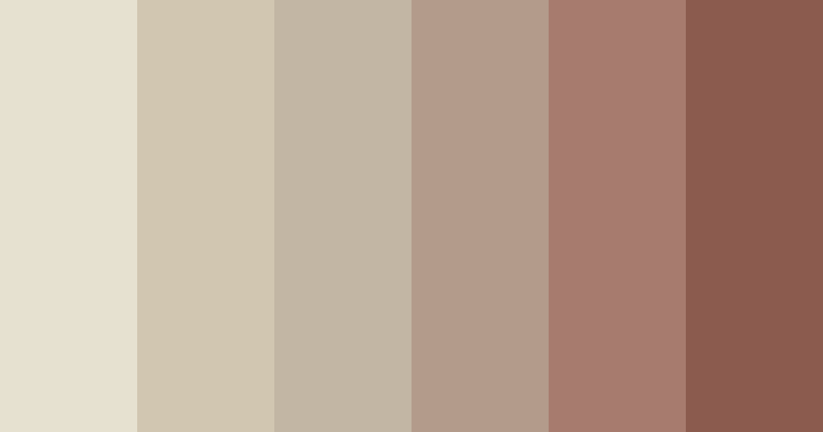 Download shades of brown color palette PNG image (landscape)