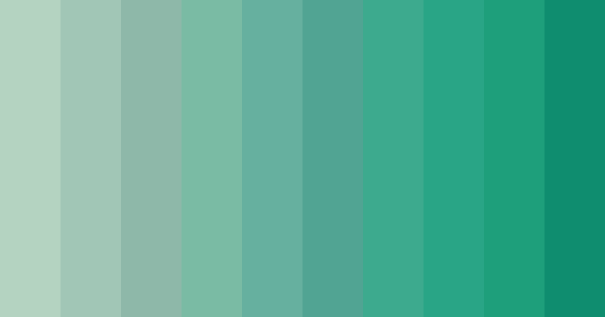Download teal serenity color palette PNG image (landscape)