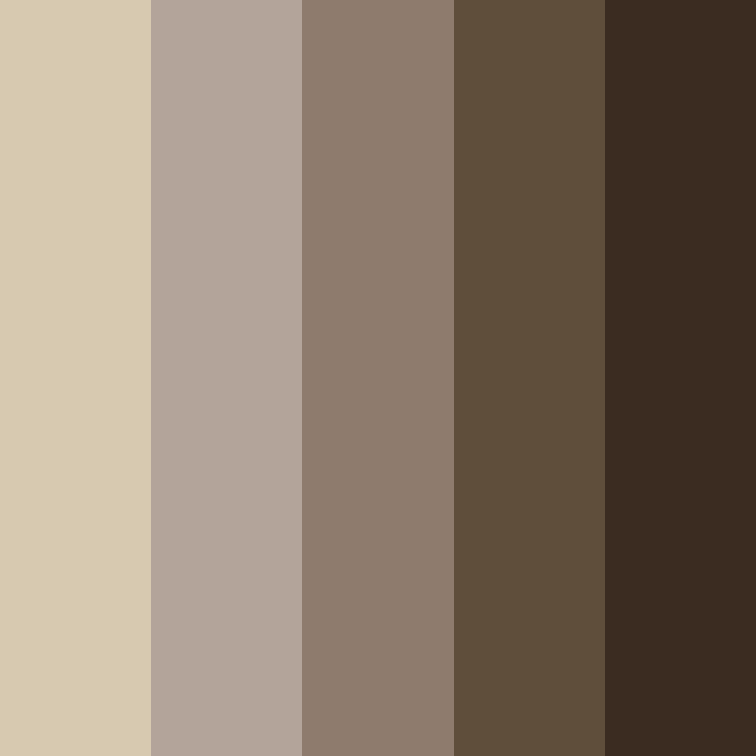 Download brown tones color palette PNG image (square)