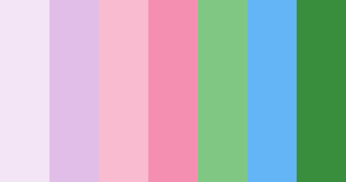 Download pastel garden whimsy color palette PNG image (landscape)