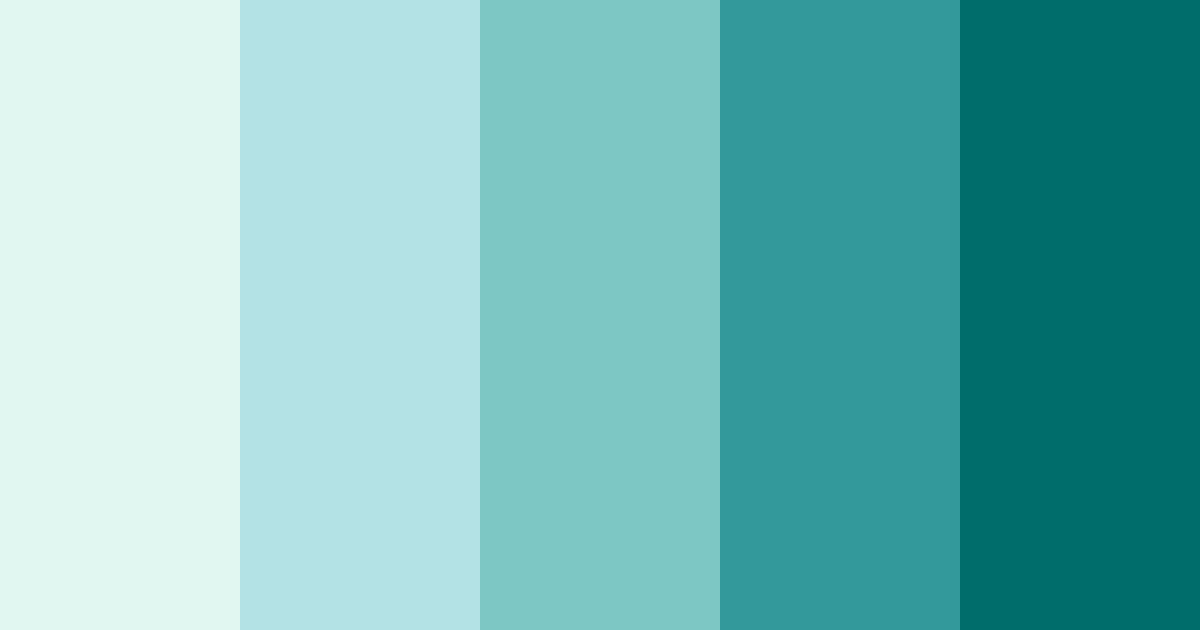 Download teal serenity color palette PNG image (landscape)