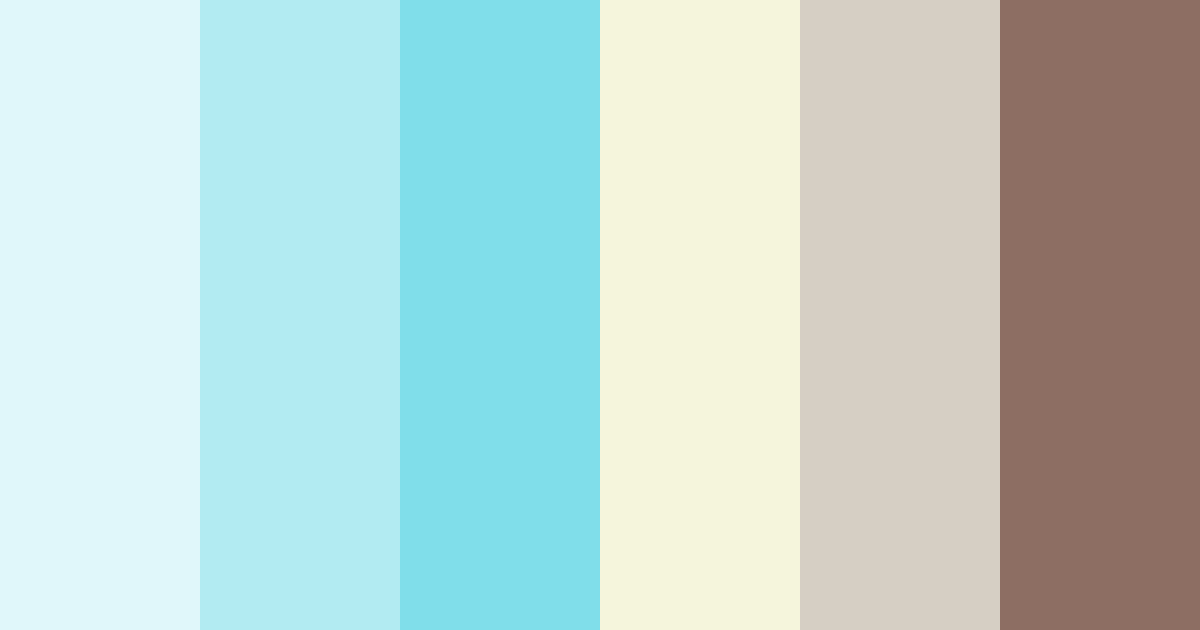 Download beachside serenity color palette PNG image (landscape)