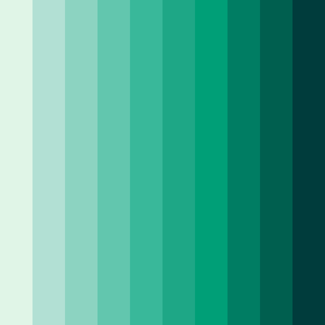 Download dreamy green color palette PNG image (square)