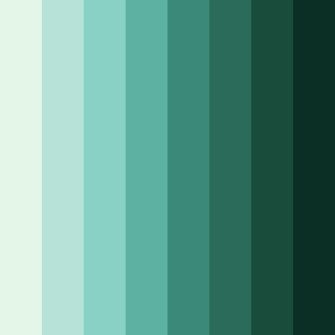 Download emerald serenity color palette PNG image (square)