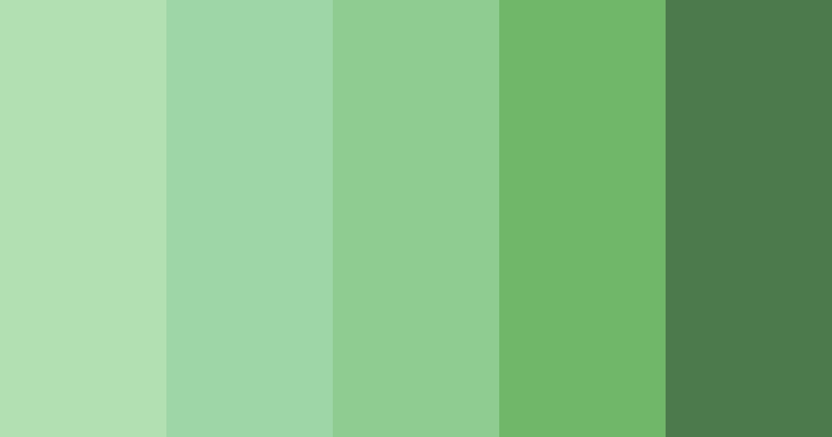 Download tranquil greenery color palette PNG image (landscape)