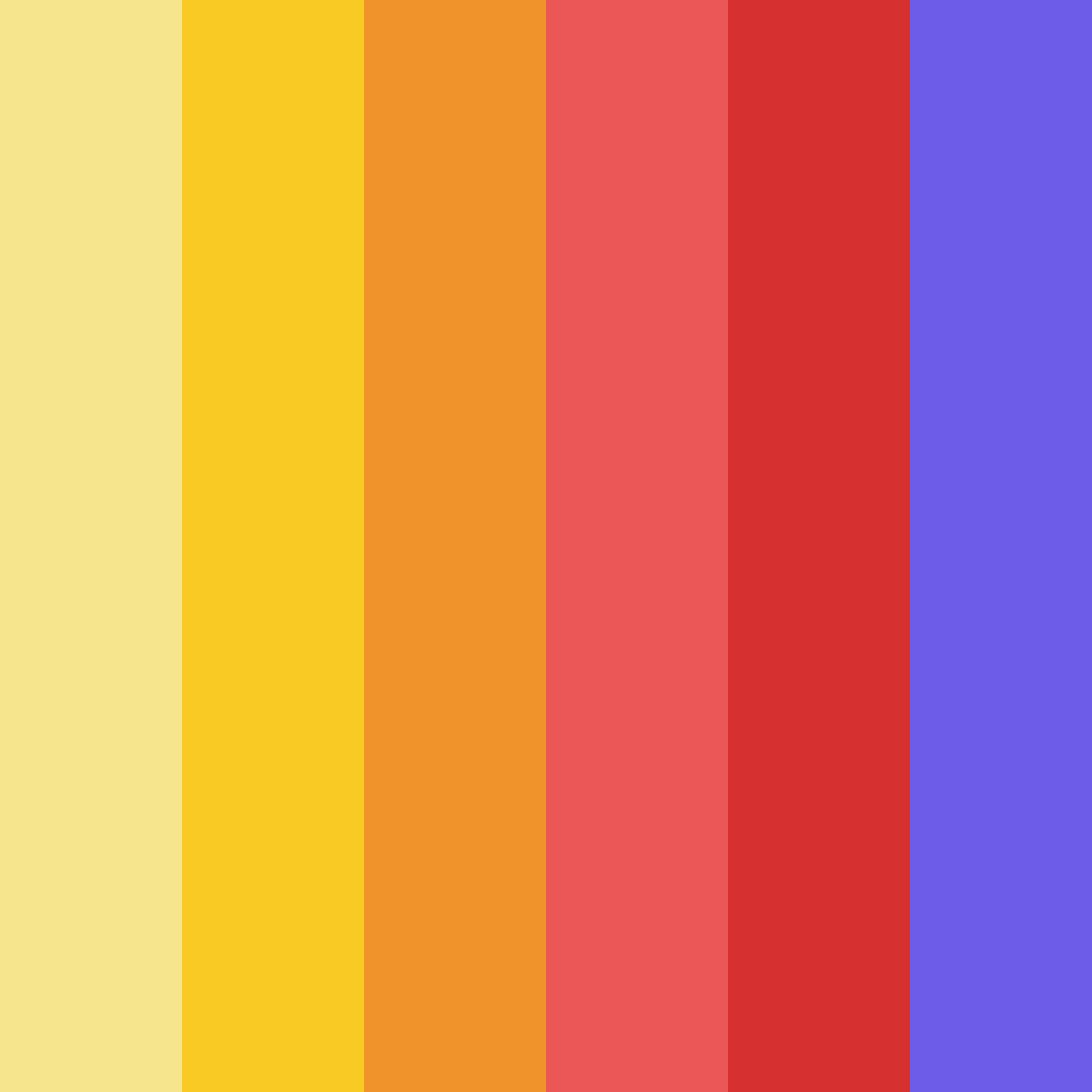 Download colorful sunset color palette PNG image (square)