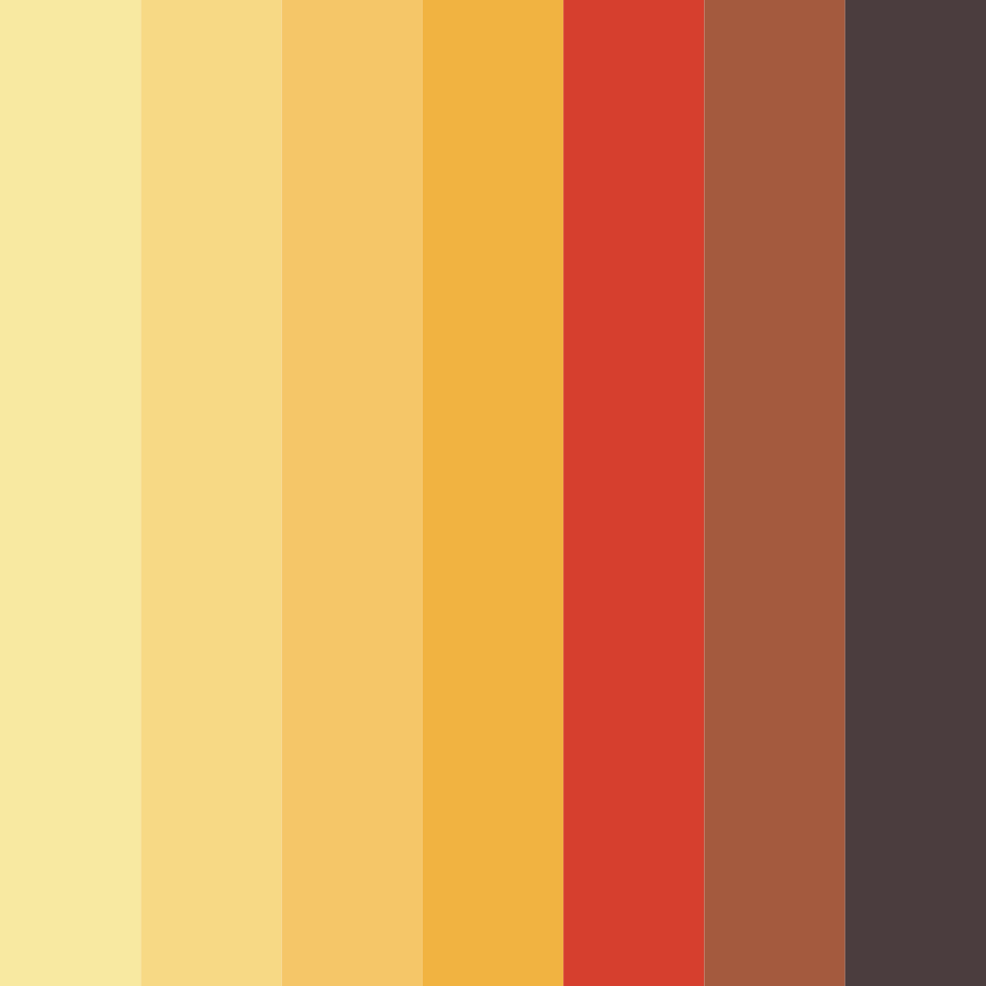 Download sunset harvest color palette PNG image (square)