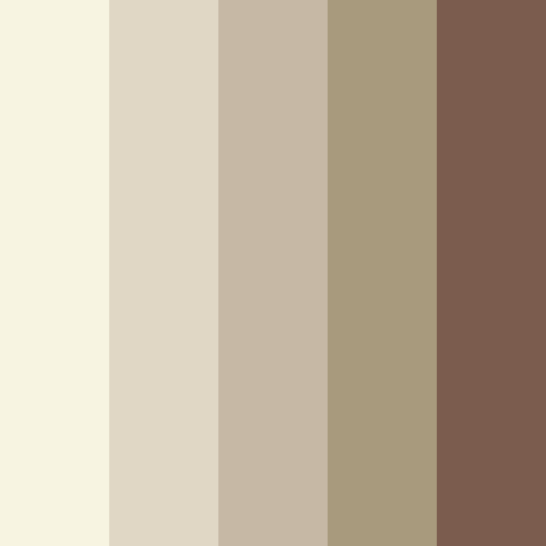 Download neutral beige color palette PNG image (square)