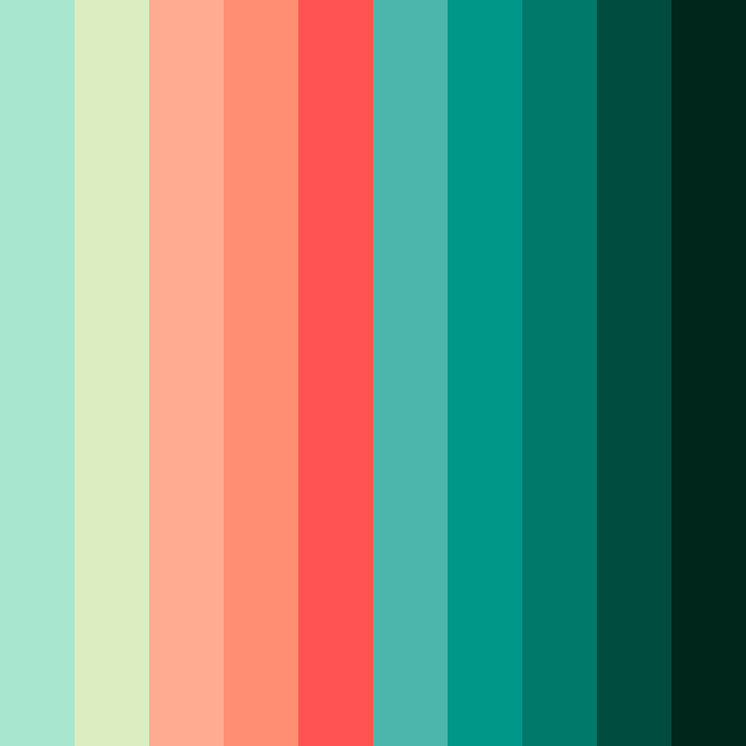Download verdant harmony color palette PNG image (square)