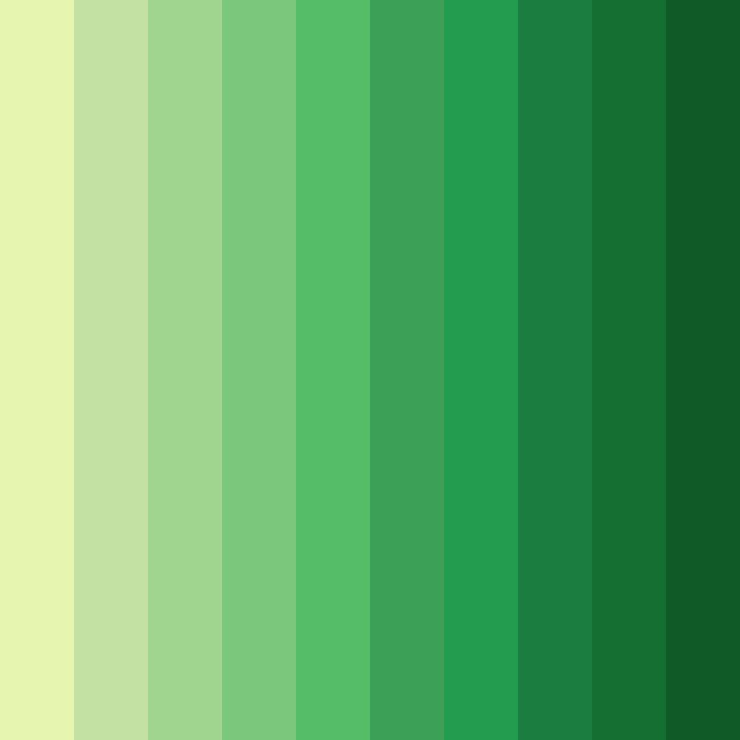 Download shades of green yellow color palette PNG image (square)
