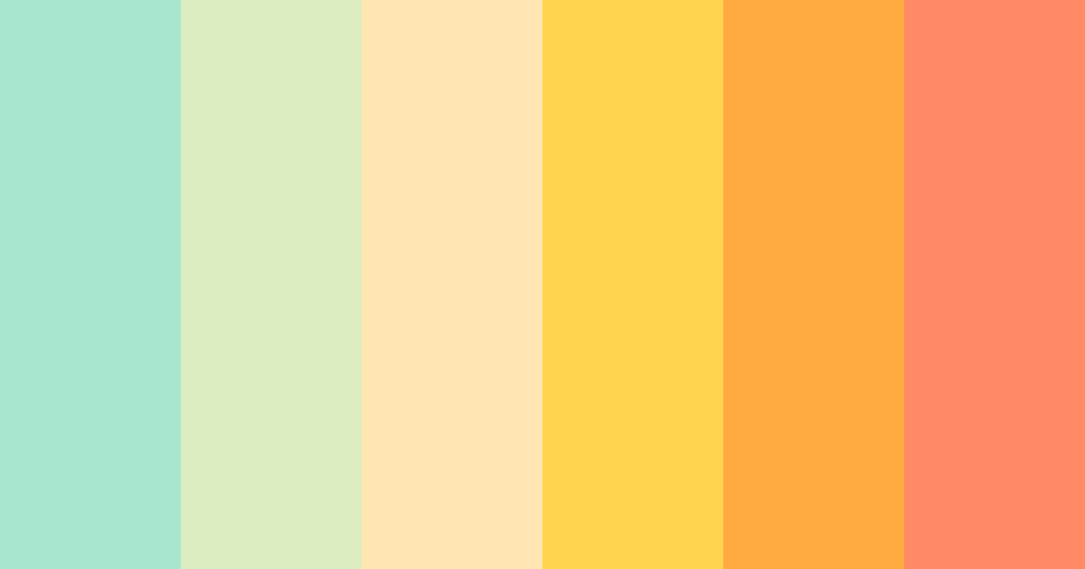 Download emerald sunrise color palette PNG image (landscape)