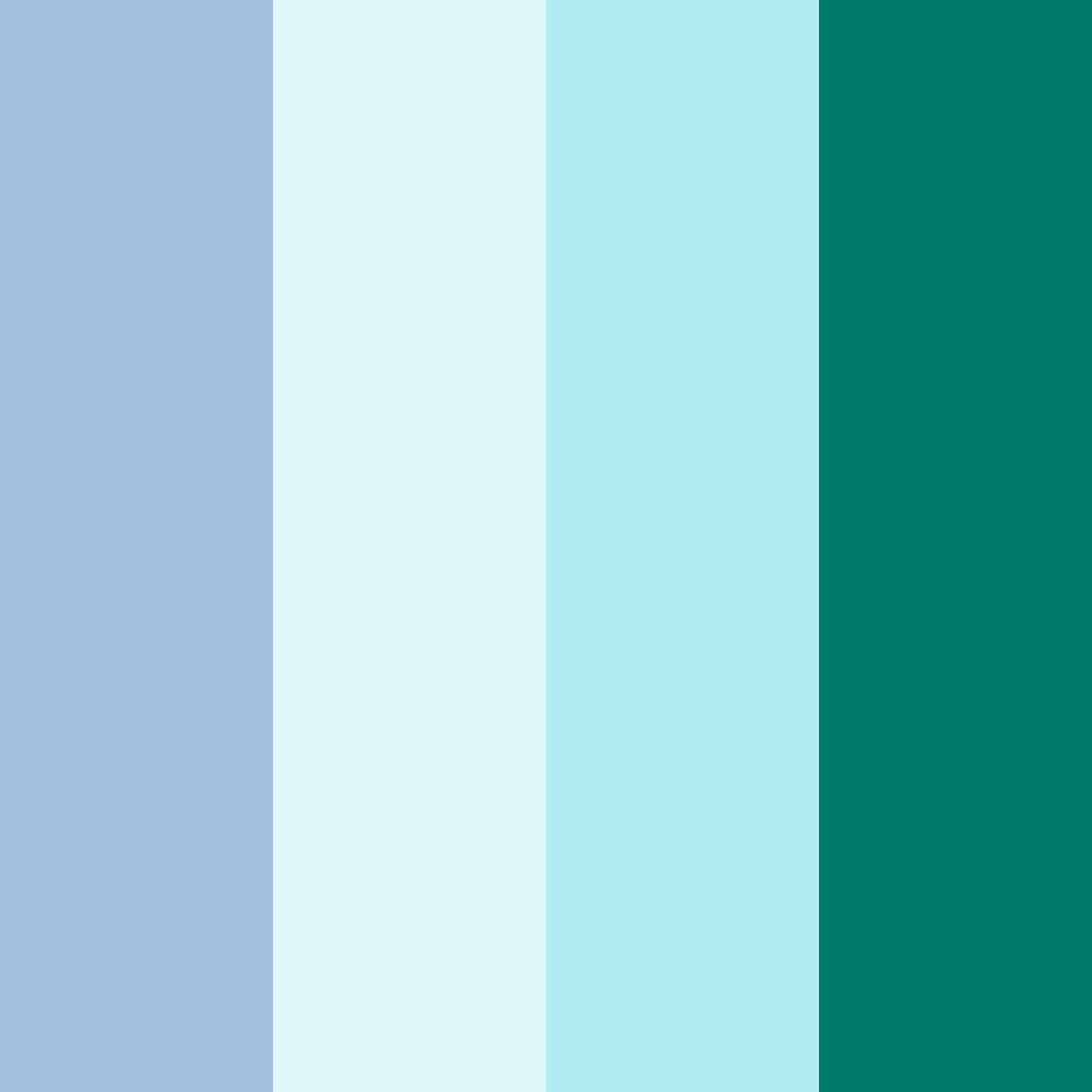 Download teal bed color palette PNG image (square)