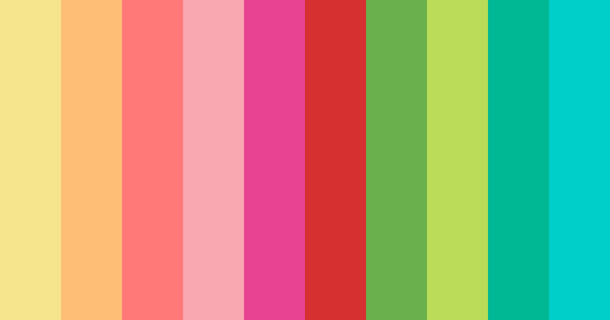 Download vibrant pink color palette PNG image (landscape)