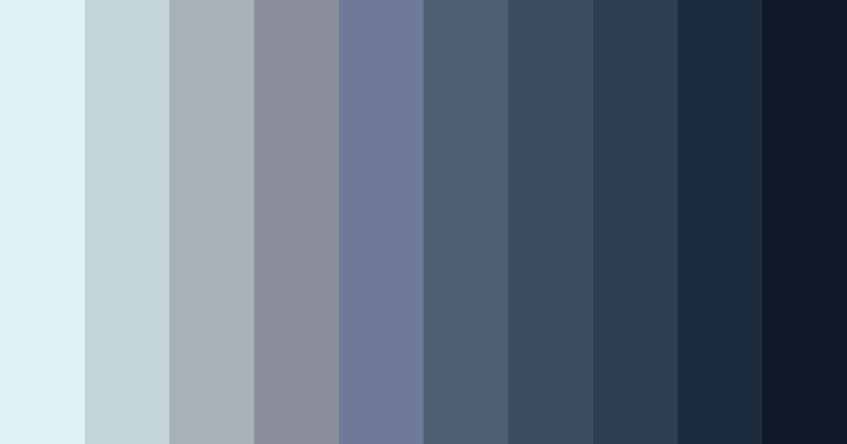 Download midnight blue serenity color palette PNG image (landscape)