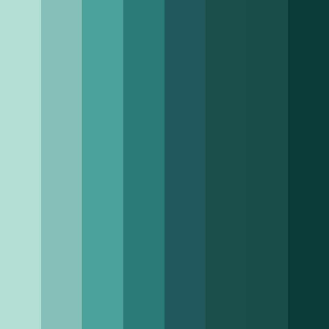 Download thalo green serenity color palette PNG image (square)