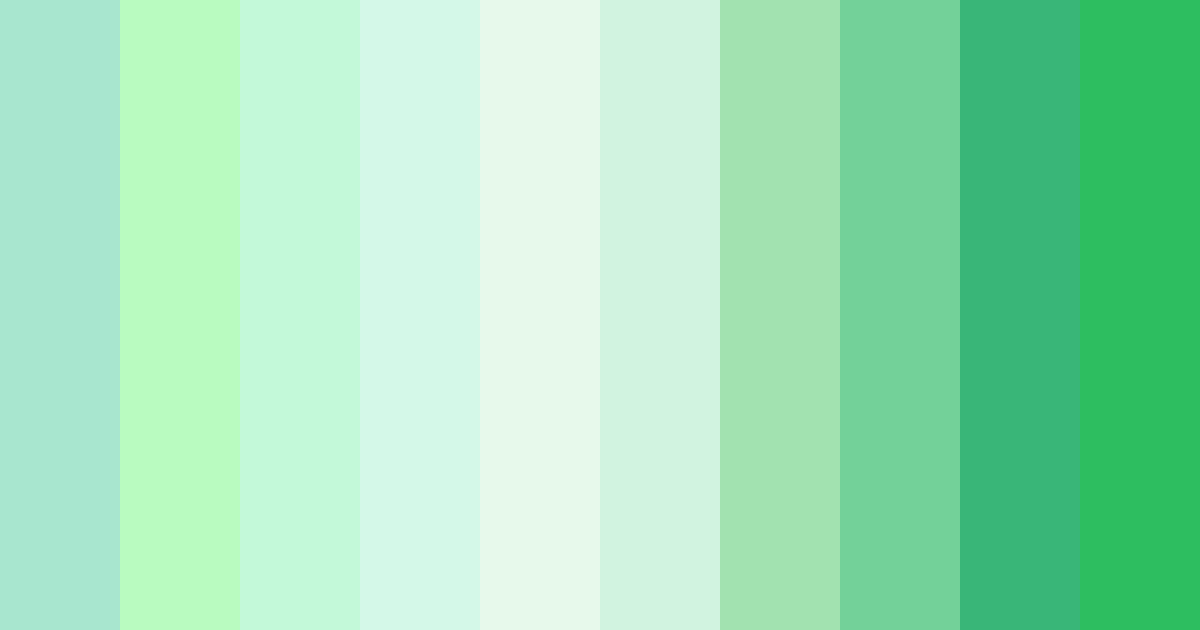 Download green dreamy color palette PNG image (landscape)