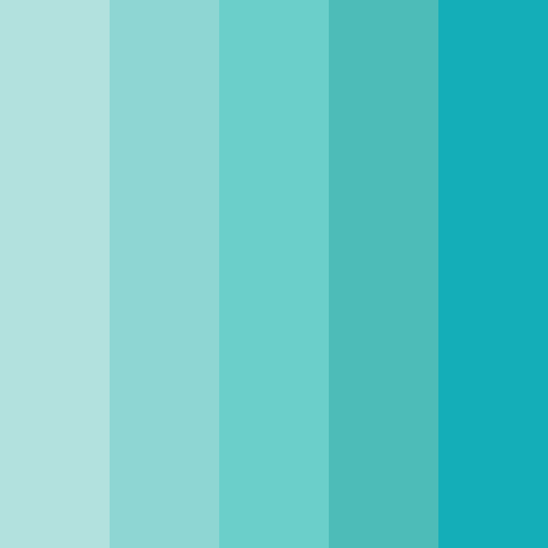 Download tropical teal oasis color palette PNG image (square)