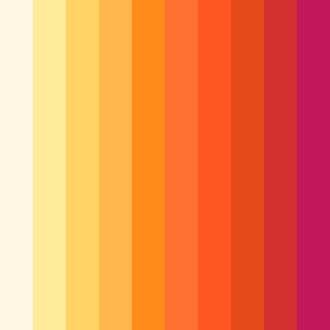 Download warm orange red color palette PNG image (square)