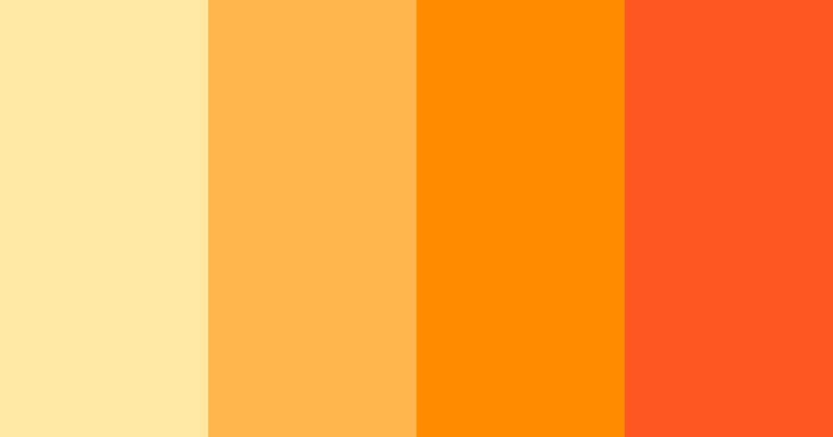Download shades of orange color palette PNG image (landscape)