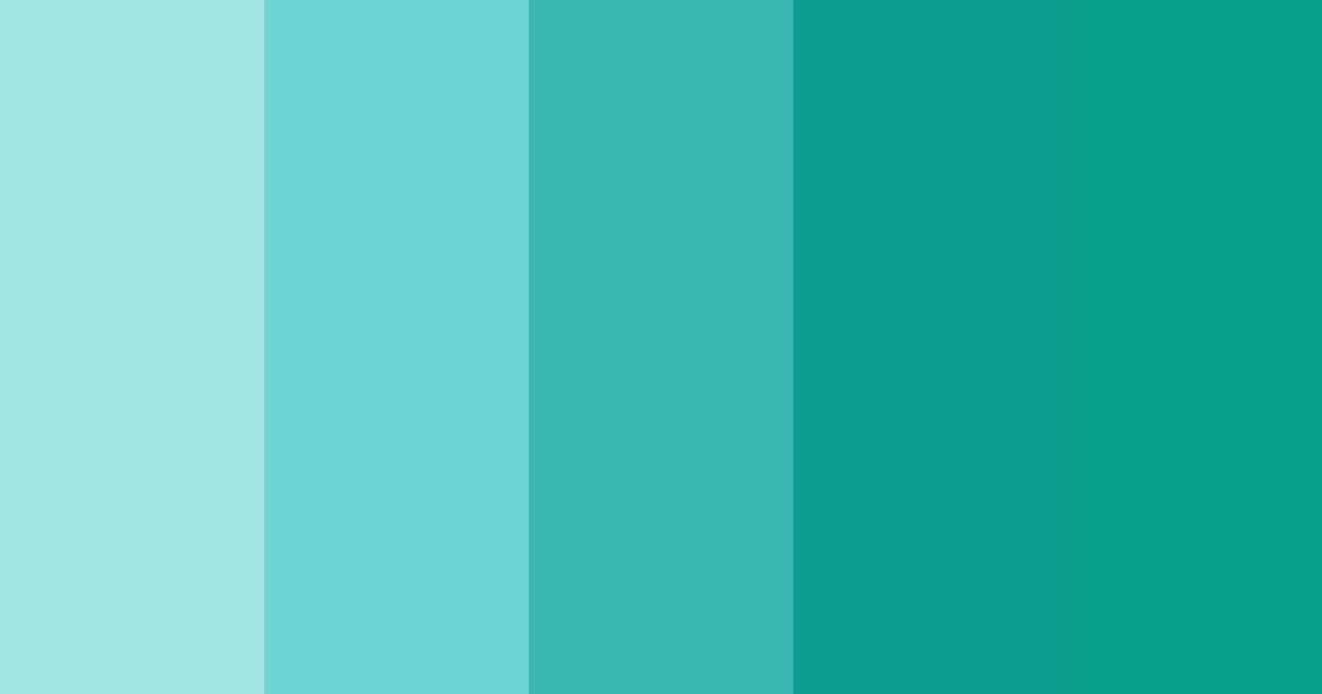 Download tropical teal symphony color palette PNG image (landscape)