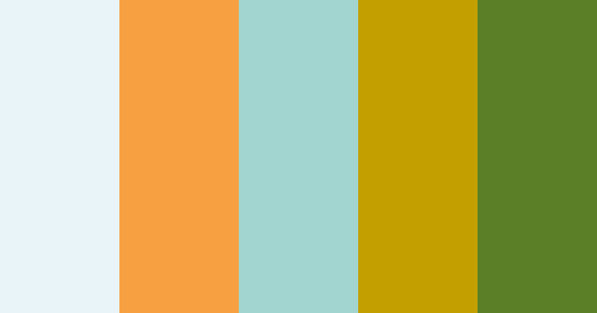 Download aqua orange sunset color palette PNG image (landscape)