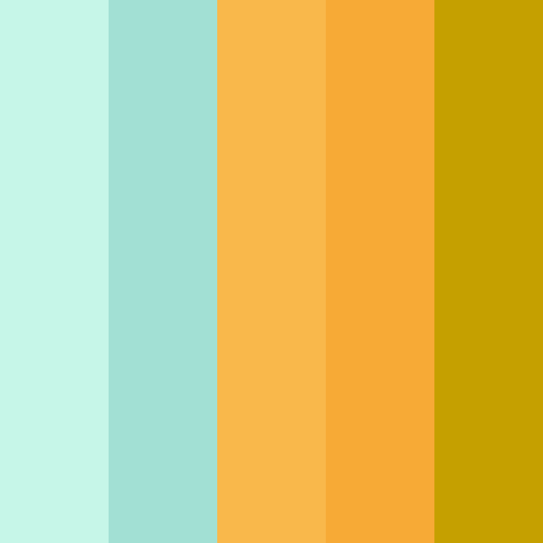 Download minty orange color palette PNG image (square)