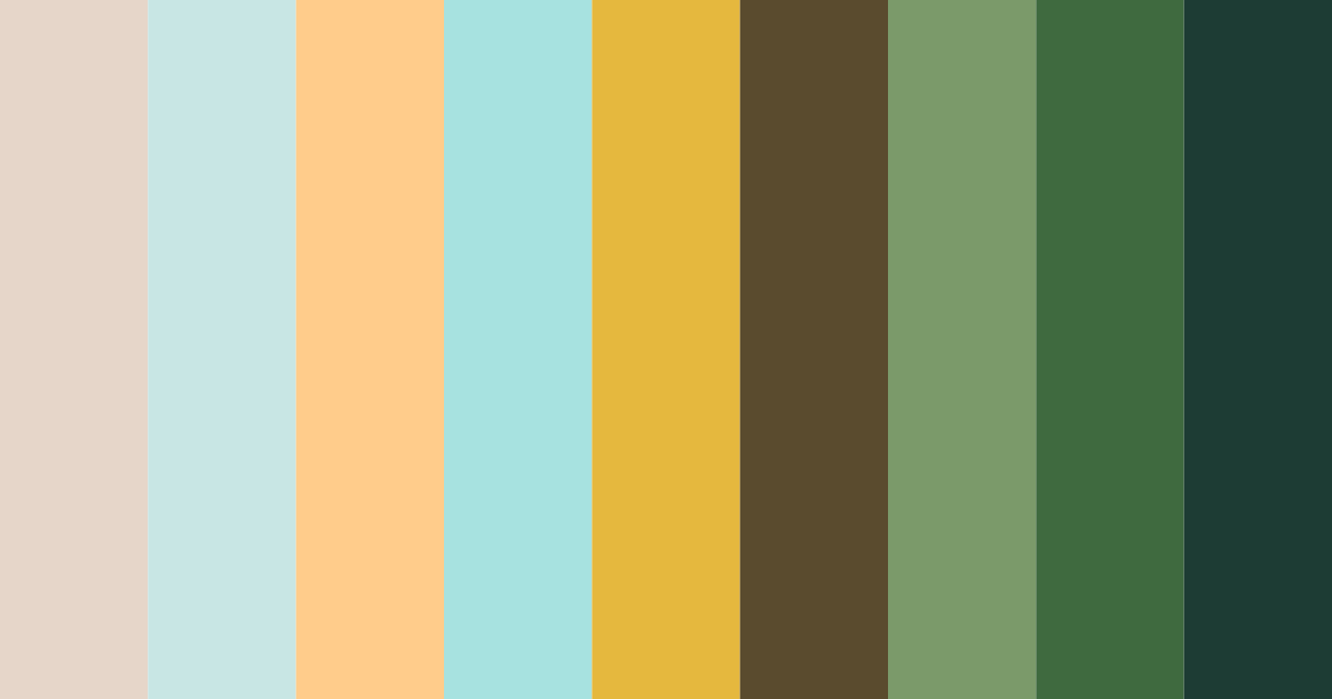 Download coastal garden bliss color palette PNG image (landscape)