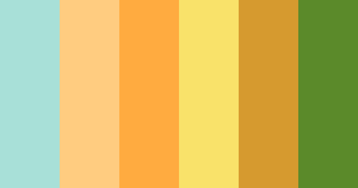 Download aqua orange color palette PNG image (landscape)